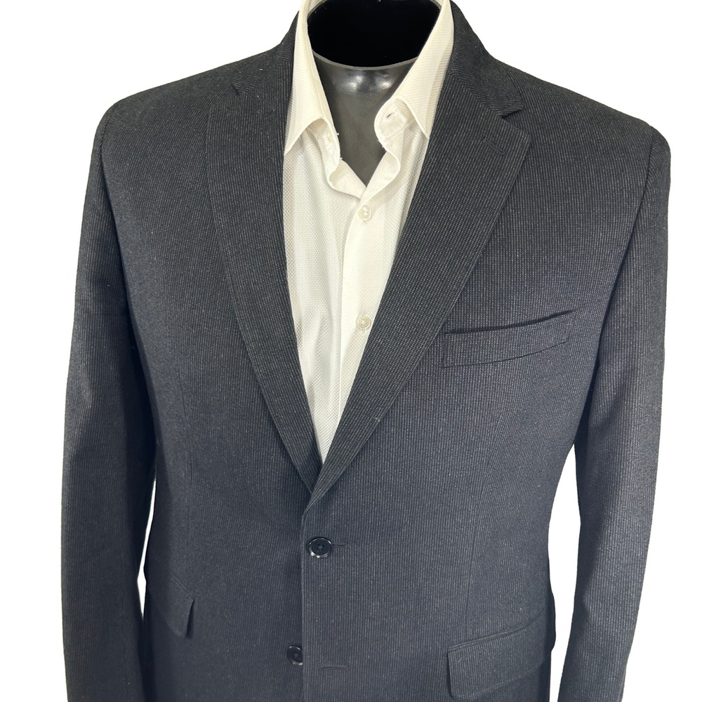 Banana Republic Blazer 42R Dark Blue Birdseye Tailored Fit Italian Fabric